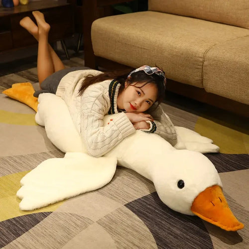 Giant Goose Plush Pillow I can't believe how soft this giant goose is, it's perfect for cuddling, sleeping,or as a cute room decoration.